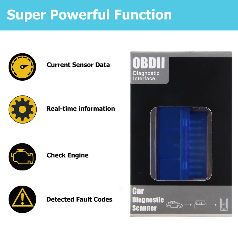 10 шт. elm327 V1.5 OBD2 Bluetooth Автосканер для автомобиля Elm-327 2,1 ODB Сканер диагностический автомобильный адаптер Сканер для России