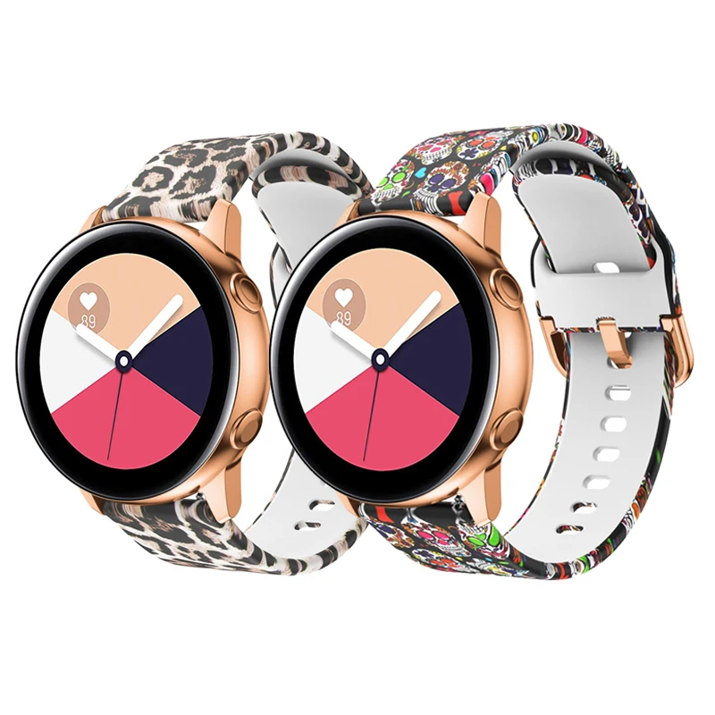 

2Pcs 20mm Watch Strap for Samsung Galaxy Watch Active Silicone Replacement Band Bracelet Wristband for Galaxy Watch Active 2