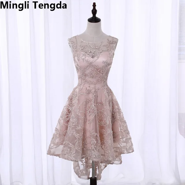 Mingli Tengda Khaki Bridesmaid Dress High Low Wedding Party Mingli Tengda Khaki Bridesmaid Dress High Low Wedding Party Sleeveless Elegant Women Novel