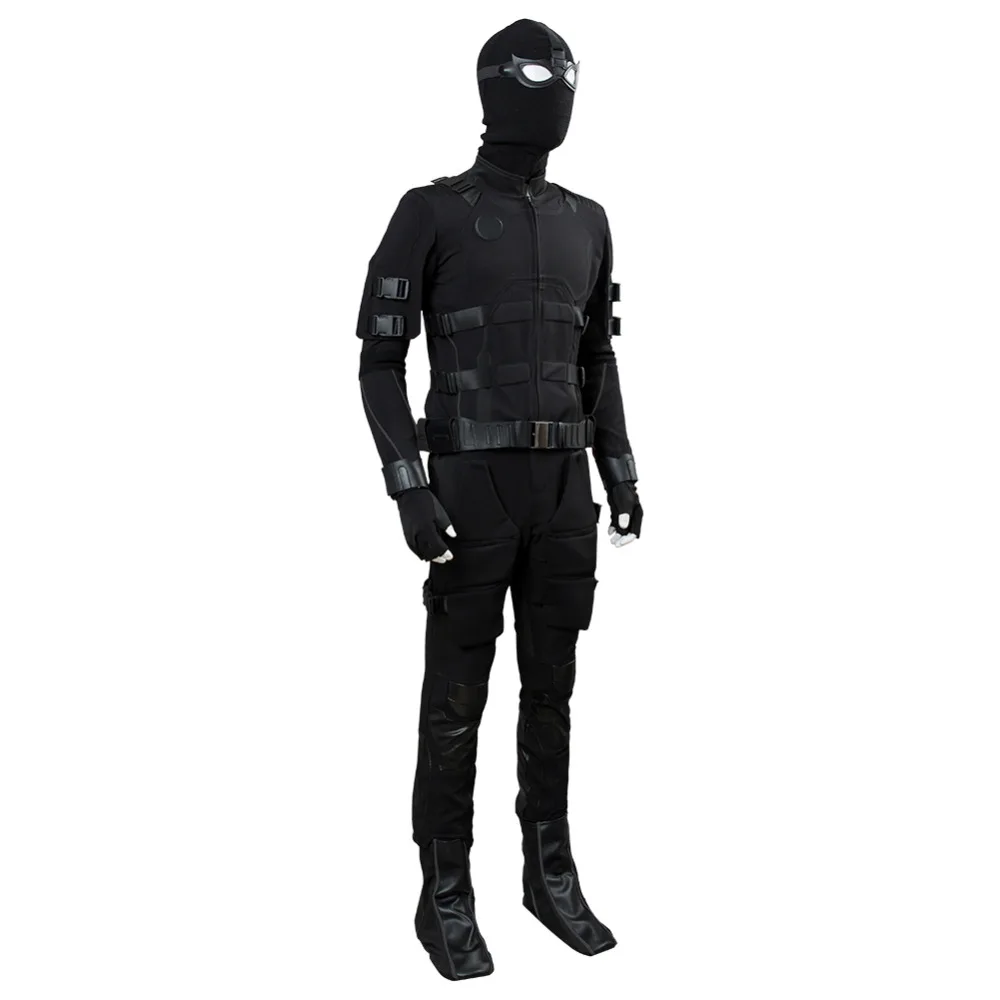 Avengers Endgame Spiderman 2: Far From Home Spider-Man Noir Stealth Suit Cosplay Costume Peter Parker Adult Halloween Costumes Avengers Endgame Spiderman 2: Far From Home Spider-Man Noir Stealth Suit Cosplay Costume Peter Parker Adult Halloween Costumes