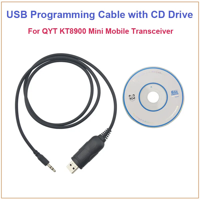 QYT KT8900 KT-8900 USB Программируемый кабель и CD программное обеспечение для KT8900R KT-UV980 Dual