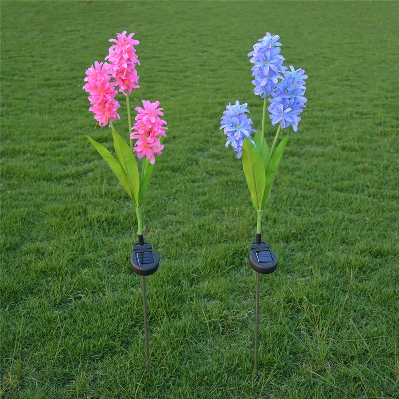 Flor de Jacinto para Gramado Iluminação à Prova pc ao ar Hi-lumix Livre Decorativo Lâmpada Solar Pátio Caminho Garagem Paisagem Dwaterproof Água 2 3led 11 High Quality solar solar