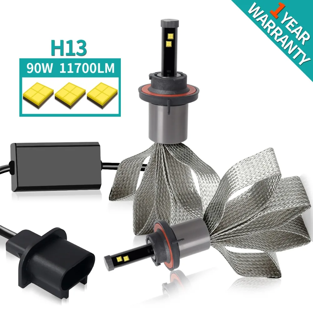 

Green-L LED lamps for cars 11700lm h4 h1 h11 h13 h27 880 d2s 9004 9007 h7 led canbus copper cooling running lights led headlight
