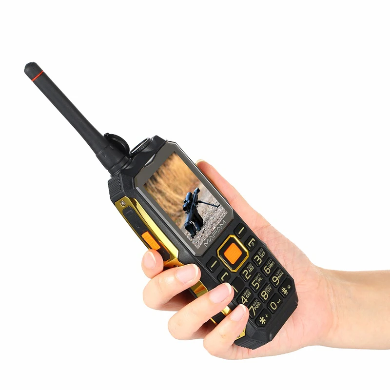 Walkie Talkie мобильный телефон! power Bank FM! 4000 мАч большой аккумулятор! Русская