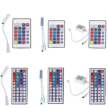 

Mini Led Controller 44Keys LED IR RGB Controler Mini 24Key LED Lights Controller IR Remote Dimmer For RGB 3528 5050 LED Strip
