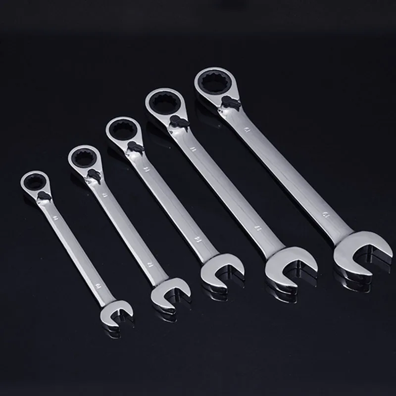 러시드 다기능 가역 조합 래칫 렌치 래칫 소켓 스패너 너트 도구 수리 도구 세트, 8-22mm, 핫세일