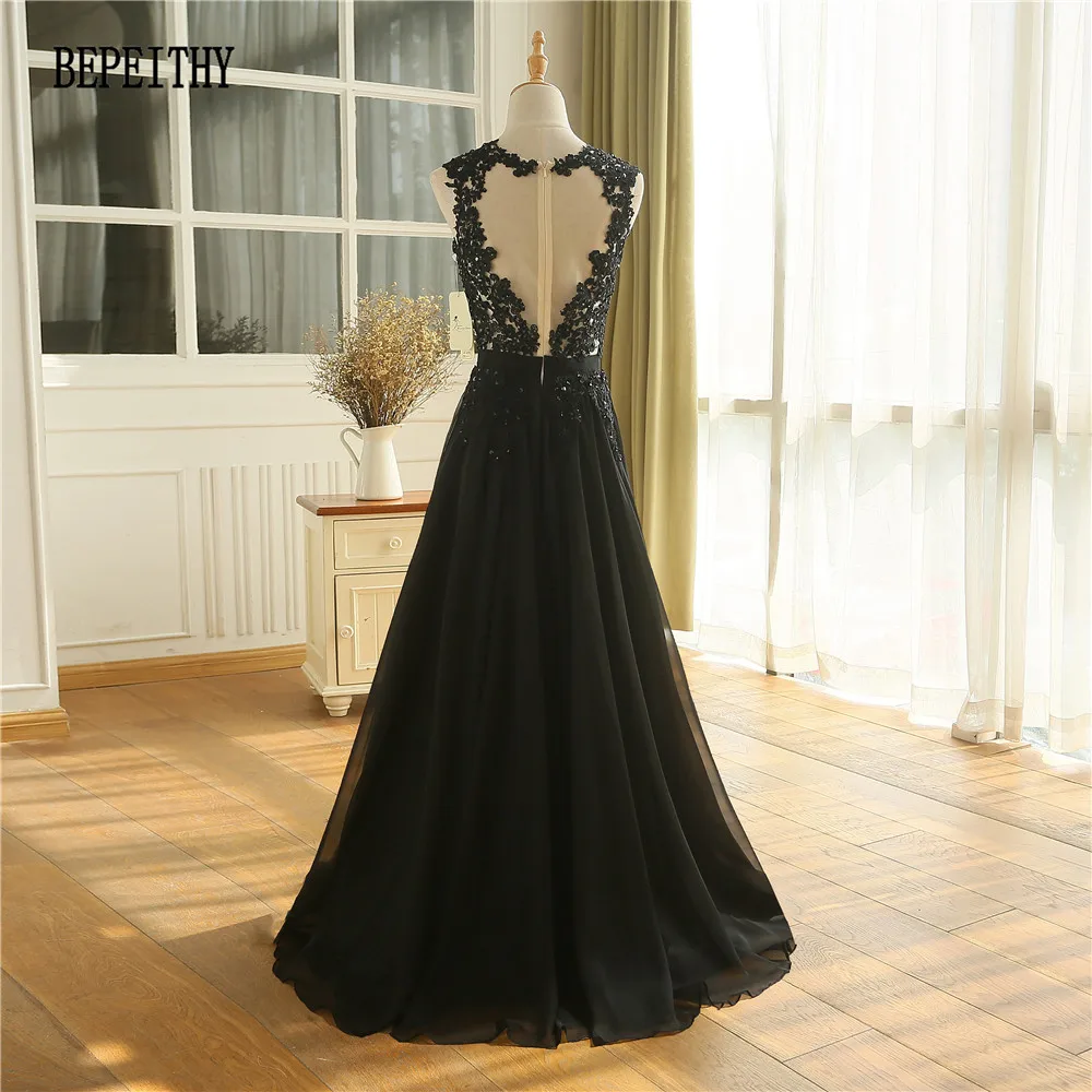 New Arrival Robe De Soiree A line Pink Chiffon Long Evening Dress Party Elegant Sexy Sheer Back Real Image Sleeveless Prom Gown 2016 (2)