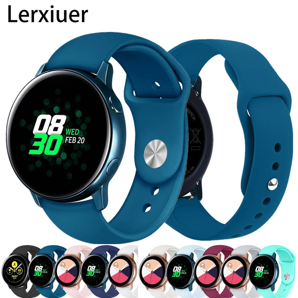 

Strap For Samsung Galaxy Watch Active 2 galaxy watch 42mm amazfit bip Gear sport 20mm silicone watchband Gear S2 bracelet