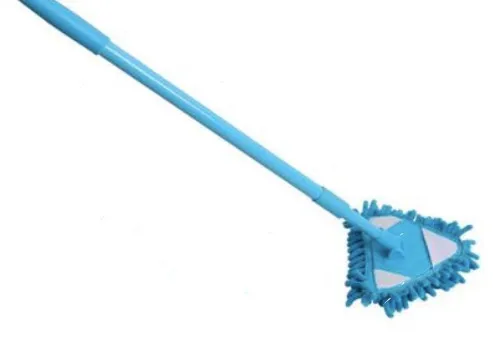Мини-швабра, инструмент для чистки пола ванной комнаты, плоская ленивая швабра, настенная щетка для уборки дома, шенильная швабра, моющая швабра, щетка для чистки пыли - Цвет: Синий