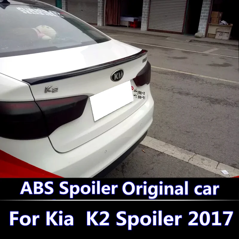 Для Kia RIO K2 2012 2015 спойлер высокого качества ABS Материал заднее крыло автомобиля