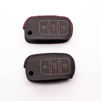 

Hot sale Leather Car Key Cover Case For Volkswagen VW GOLF 4 5 6 Passat B5 B6 Tiguan Touran Polo Scirocco Jetta MK5 MK6 3 button