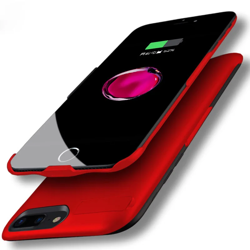 7200mah external battery wireless fast charger cover for apple iphone 8 7 6 6s plus smart battery case power bank mobile phone