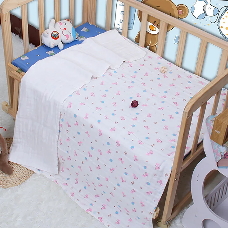 6 Layer Pure Cotton Baby Blankets Newborn Bath Towel Baby Swaddling