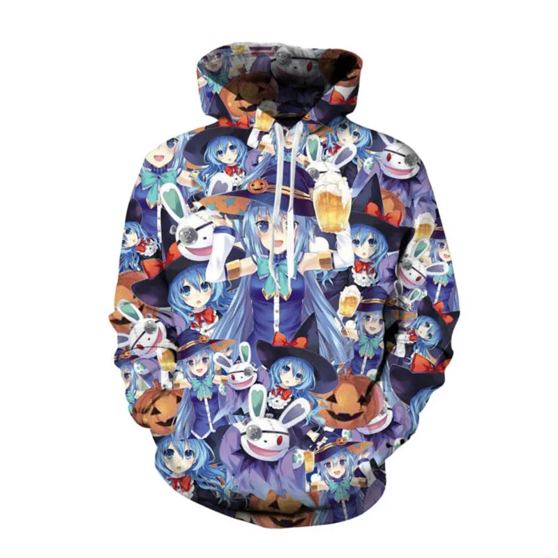 Толстовка SOSHIRL Aqua Konosuba для Хэллоуина Крутая толстовка с капюшоном любителей