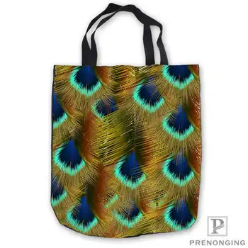 

Custom Canvas Colored feathers ToteBags Hand Bags Shopping Bag Casual Beach HandBags Foldable 180713-04-27
