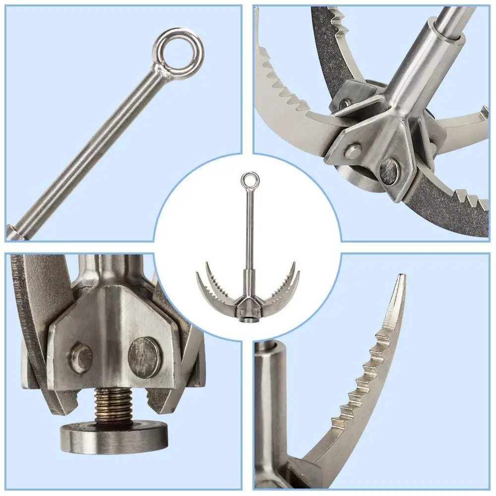 Rock Climbing Grappling Hook for Mountain Climbing Adventure Activities Outdoor Camping Hiking 3 Claws Climbing Claw