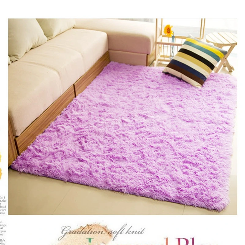 

Hotel/Home Anti-slip Parlor Shaggy Carpets Rectangle Plush Carpet Setting Room Area Rugs Solid Color Cozy Pretty Bedroom Doormat