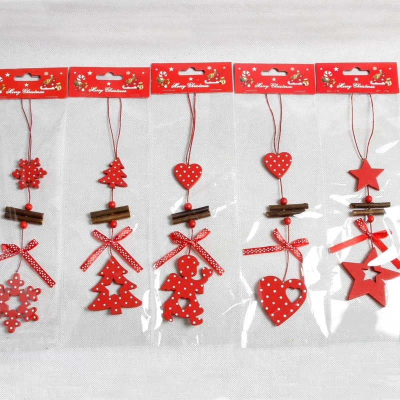 

New Year Christmas Tree Ornaments Snowflake Heart Star Bell Xmas Party Home Christmas Decor Navidad Decoration 2019