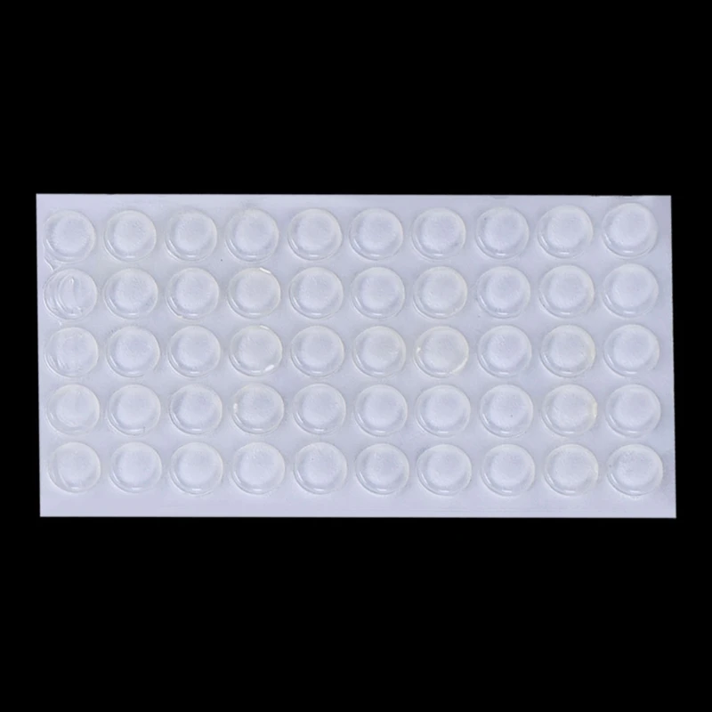 50Pcs Door Stops Stopper Silicone Cabinet Self Adhesive Bumper Damper Buffer Pad AU16