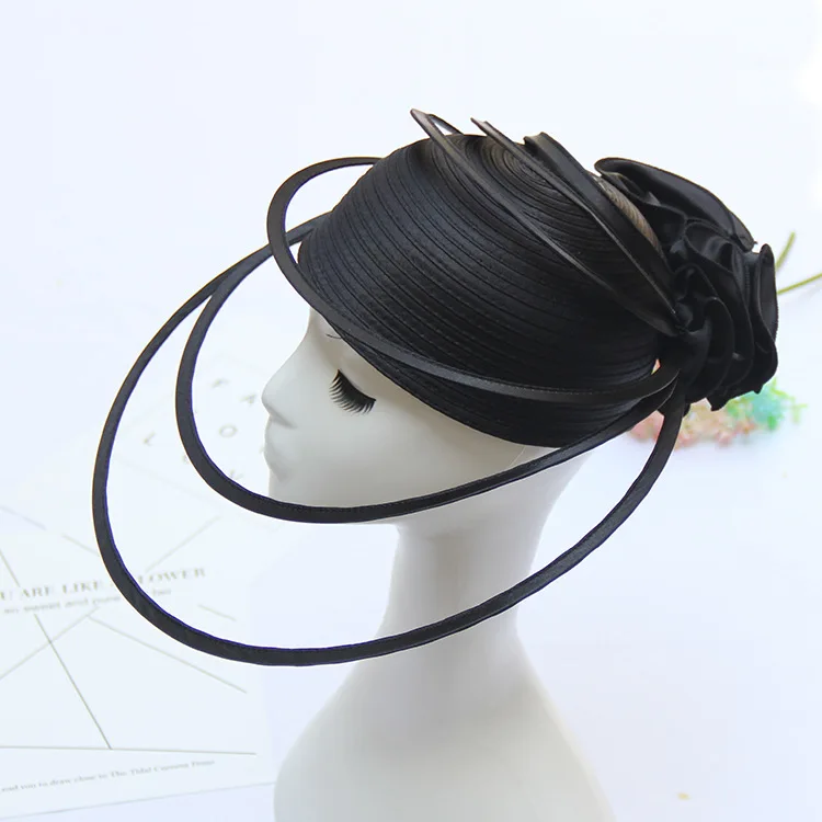 White/Black Fashion Hats Women Headwear For Wedding And Special Occasion Event Hats Vintage Wedding Accessories ZM006