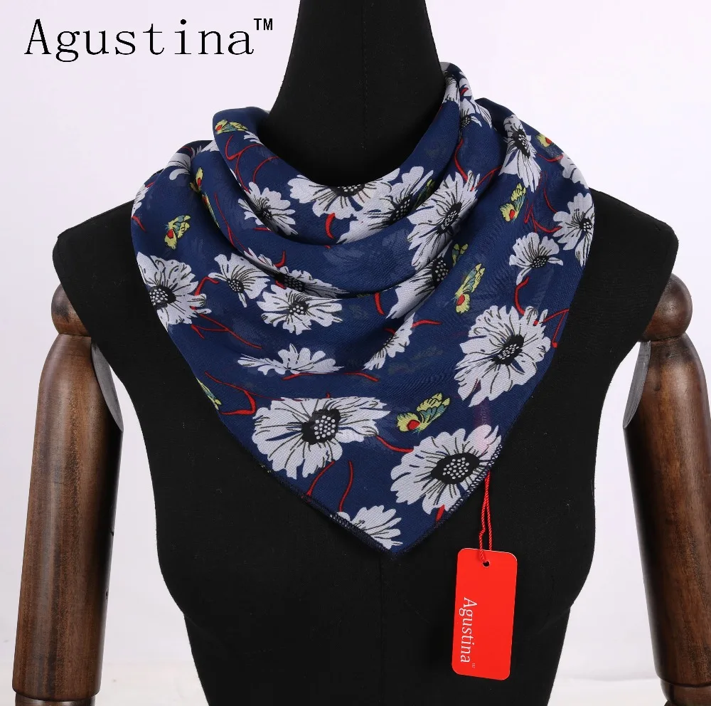 

2018 chiffon summer women luxury brand fashion 60*60 square scarf scarves femme for ladies Shawl wraps scarfs echarpes foulards