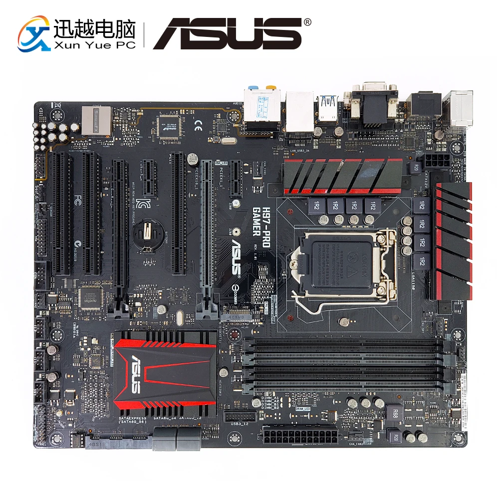 

Asus H97-PRO GAMER Desktop Motherboard H97 Socket LGA 1150 For Core i7 i5 i3 DDR3 32G SATA3 USB3.0 ATX Original Used Mainboard