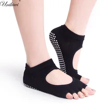 UNIKIWI. Женские носки для пилатеса с пятью пальцами. Женские нескользящие носки для фитнеса и танцев с открытым носком без спинки, 7 цветов