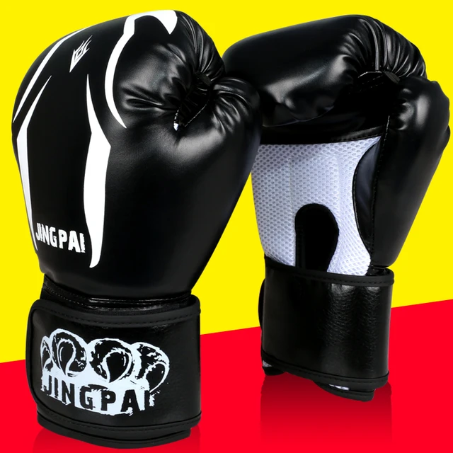 PU Leather Muay Thai Kick MMA Boxing Gloves Supreme Box Logo For