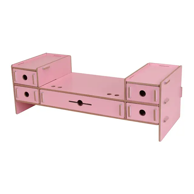 Desk Organizer 5 Drawers Monitor Stand Riser Desktop Organizer