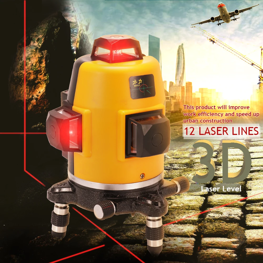 

Laser Levels Touch Key 12 Red Line Leveling 3D 360 degree Laser Level Measurment Instrument nivel laser Tool Fixed Base Function