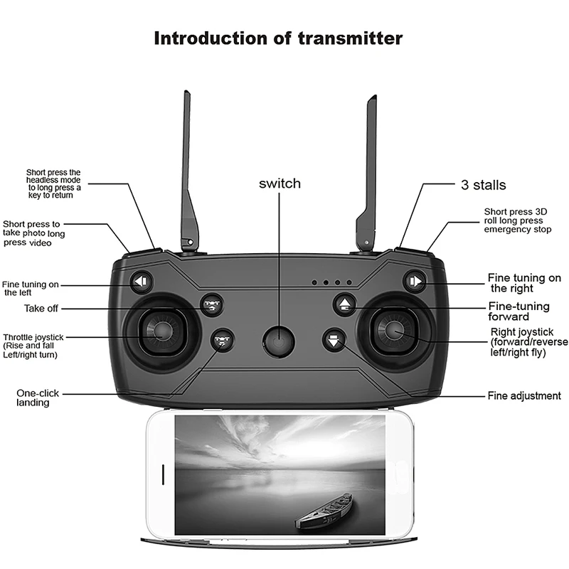 X12 Wi Fi FPV мини складной Дрон камера 0.3MP 2MP HD оптический поток воздушное видео