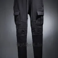 27-44! Новинка года модная повседневная мужская тонкий мульти карман шнурок штаны-шаровары личности певица Большие размеры костюмы одежда