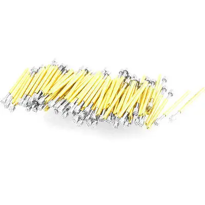 

100 Pieces Serrated Tip Spring Testing Test Probes Pins 17mm Length