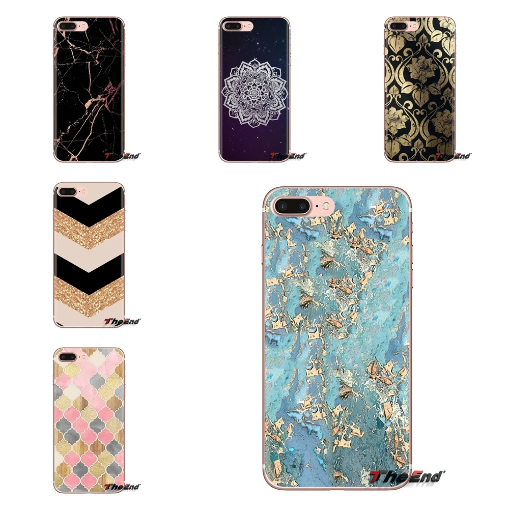 

For Huawei G7 G8 P7 P8 P9 P10 P20 P30 Lite Mini Pro P Smart Plus 2017 2018 2019 blue gold marble rose TPU Transparent Shell Case