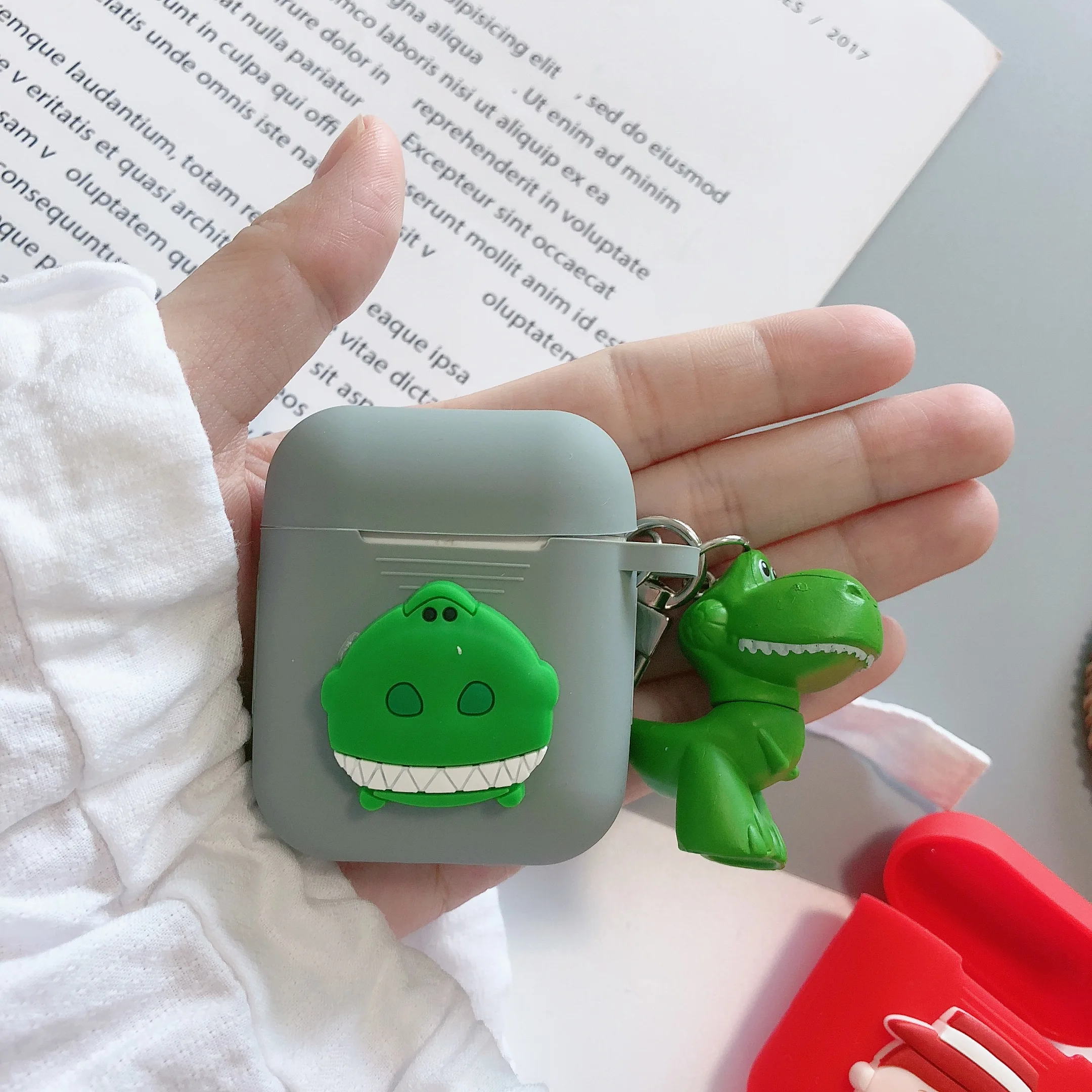 Чехол для наушников Toy Story Rex Dinosaur Hamm Red Hearts Jessie Green Alien для Apple Airpods 1 2 силиконовый защитный чехол с рисунком