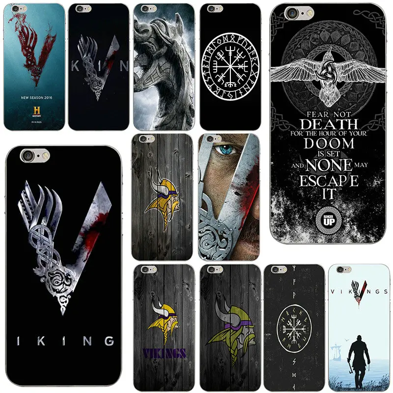 Модный логотип викингов Coque Cover для iPhone 6 S Plus 7 8 X 5 5S 5C SE 4 4s сумки Мягкий ТПУ
