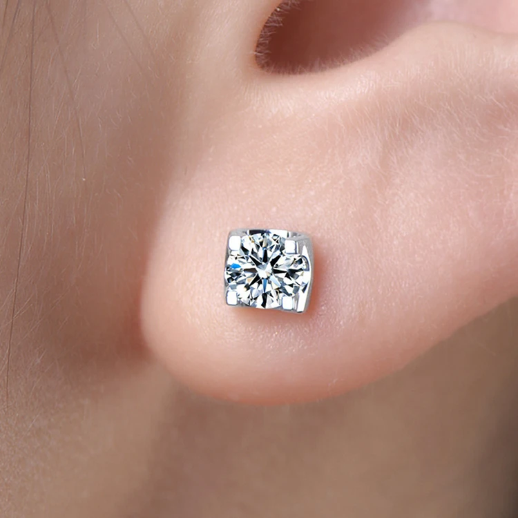 Модные серьги из серебра 925 пробы с цирконом|clamps earings|clamp ffashion jewelry |