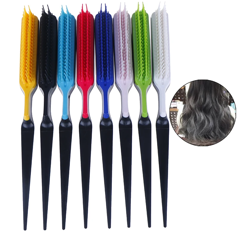 1PC Professional Hairdressing Dense Comb Hair Multicolor Dye Comb Design Salon Anti-static Combs Random Fashion