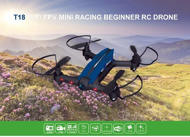 

High Tech Flytec T18 Wifi FPV Mini Drone 6 axis 2.4GHz 4 Channels RC Racing Quadcopter 720P video Camera FPV Helicopter