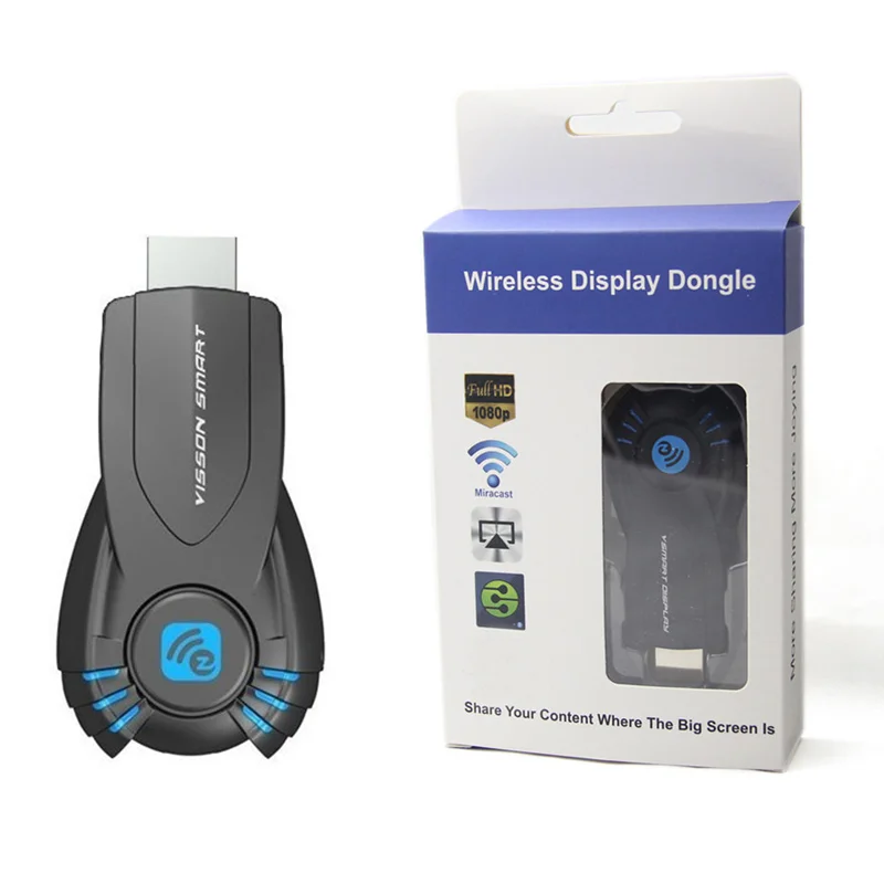 Wireless Display Dongle V52A VSmart Display 1080P Miracast AM8251 EZcast Mirror Airplay DLNA 128MB for iOS Android Windows Mac