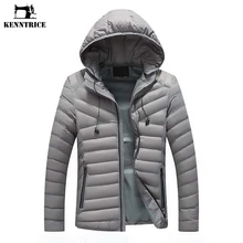 KENNTRICE осень-зима куртки Для мужчин свет Простой зимнее пальто Slim Fit Для мужчин куртка высокое качество парка фугу пальто