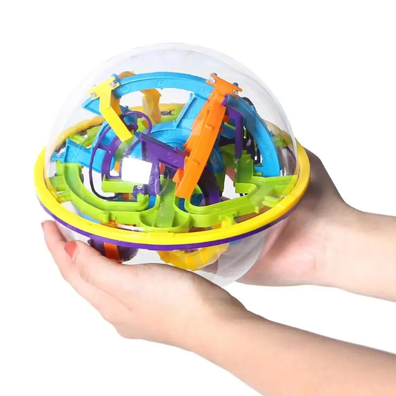 3D сферический лабиринт магическая головоломка интеллект мяч баланс дети обучающая игрушка случайный цвет развить интеллект подарок для мальчиков и девочек