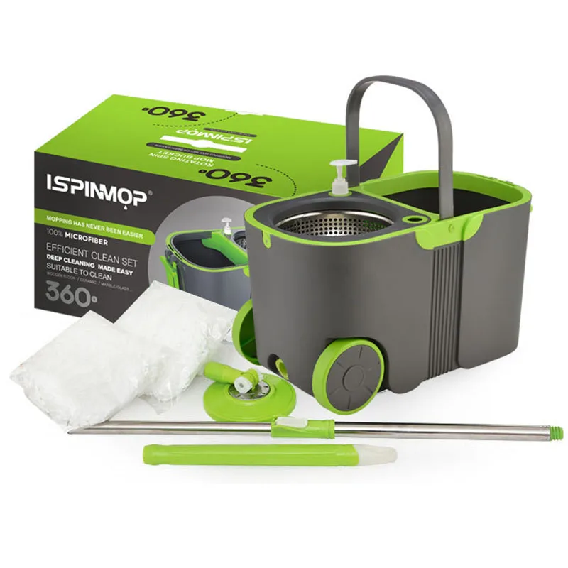 

MAGIC UNION Clean Mop With Wheel Dual-drive Hand Pressure Mop Bucket Set With Mop Heads Home Office Floor Cleaning Mop Tools