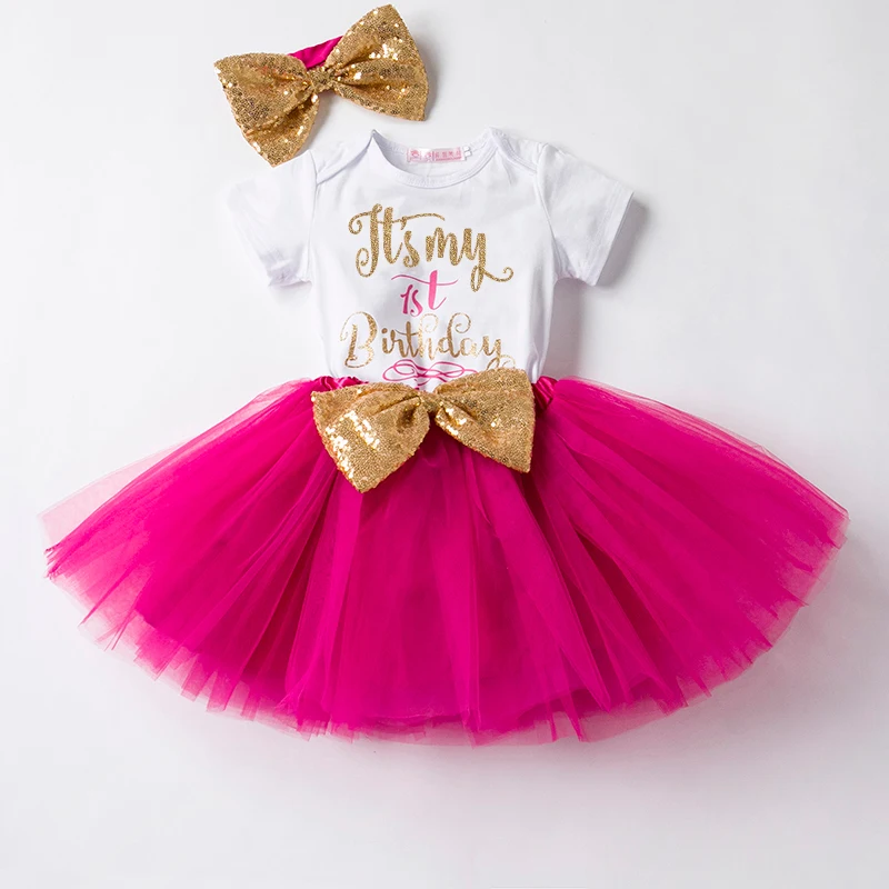 0-12M Infant Baby Girl Clothes 4pcs Clothing Princess Dresses Stocking Headband Newborn Kid Clothes First Birthday Party Outfits HTB1vVoXQpXXXXbpXXXXq6xXFXXX3 - 0-12M Infant Baby Girl Clothes 4pcs Clothing Princess Dresses Stocking Headband Newborn Kid Clothes First Birthday Party Outfits
