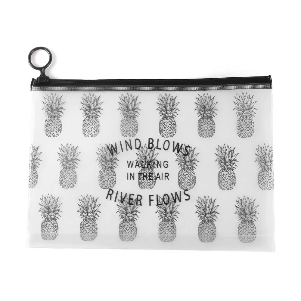 

Fashion Women Clear Cosmetic Bags PVC Toiletry Bags Pinapple pattern