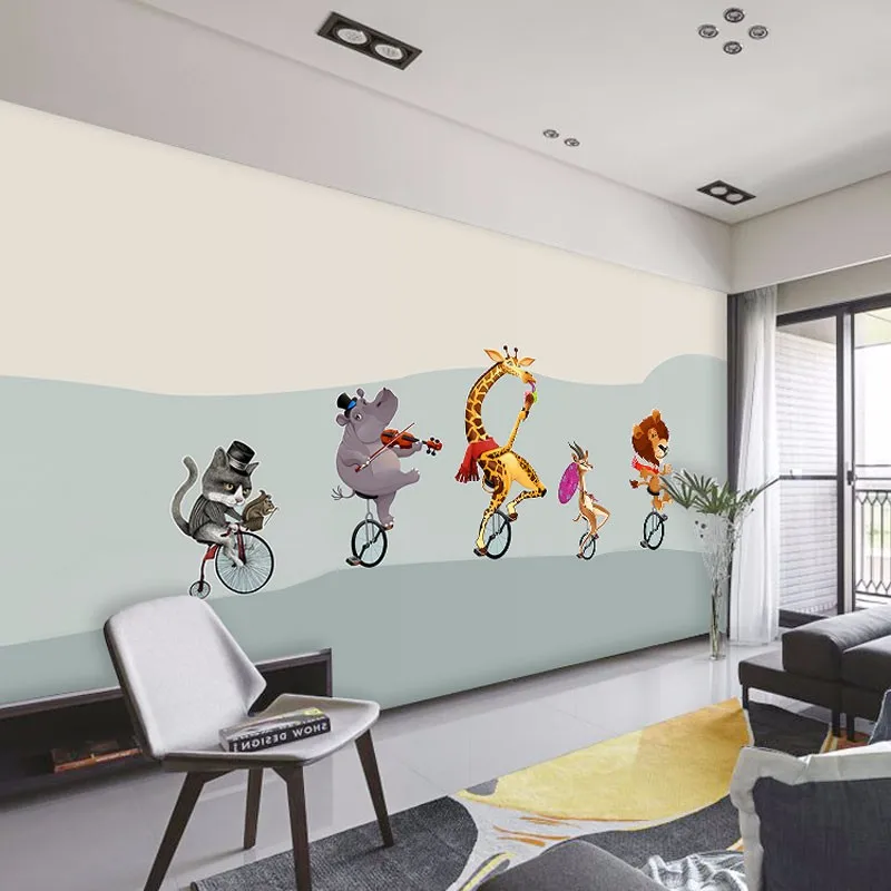 Beibehang пользовательские фото обои 3d современный простой мультфильм животных Тема Фреска гостиная детская комната 3d фон обои