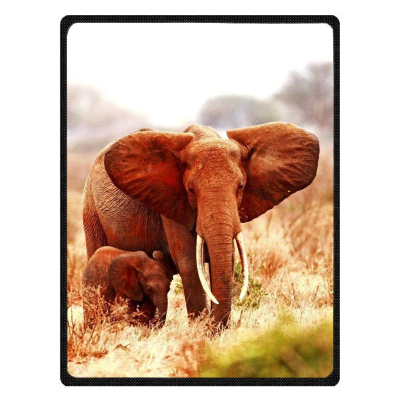 

Elephant Soft Fuzzy Warm Blankets For Bed Couch Sofa Use Custom Plane Travel Kids Baby Adult Throw Blanket