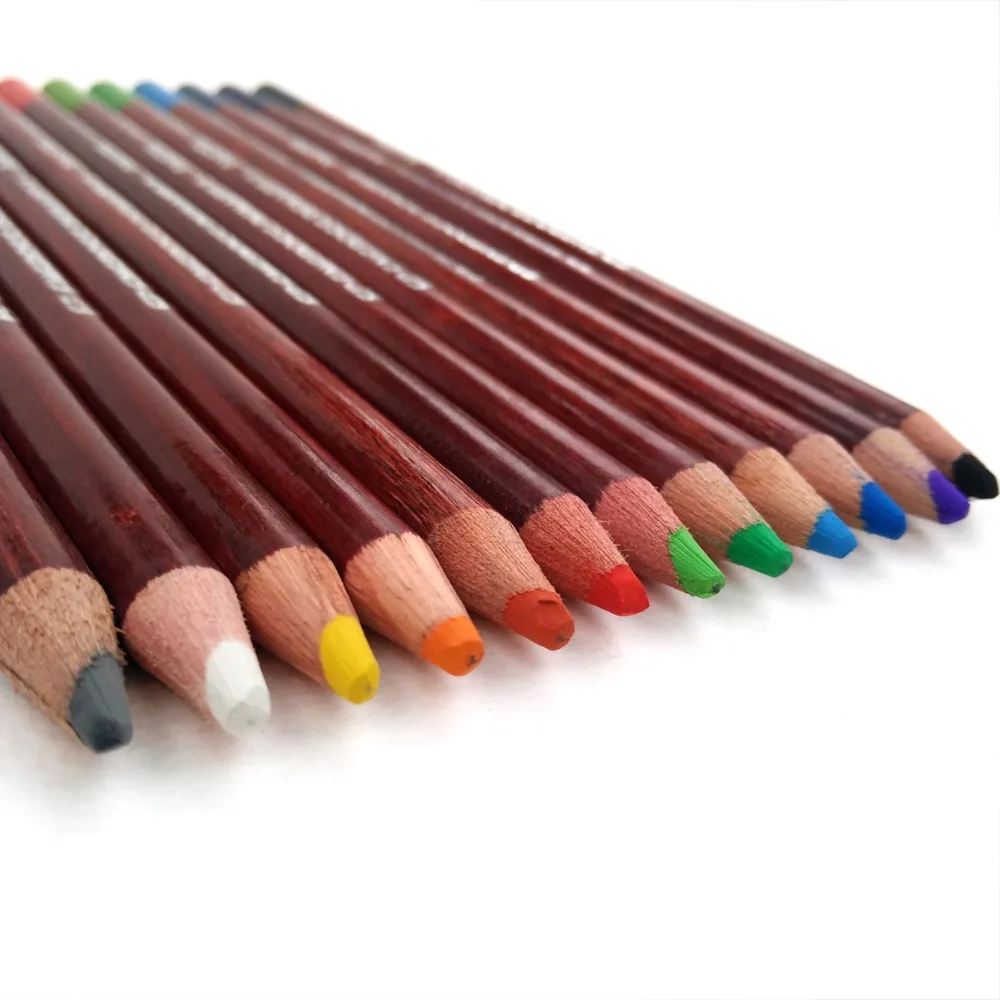 Artista 12 Professionale Pastello Matite Schizzo lapis de cor Pastello Matite Colorate Per Disegnare Arte Materiale Scolastico in Artista 12 Professionale