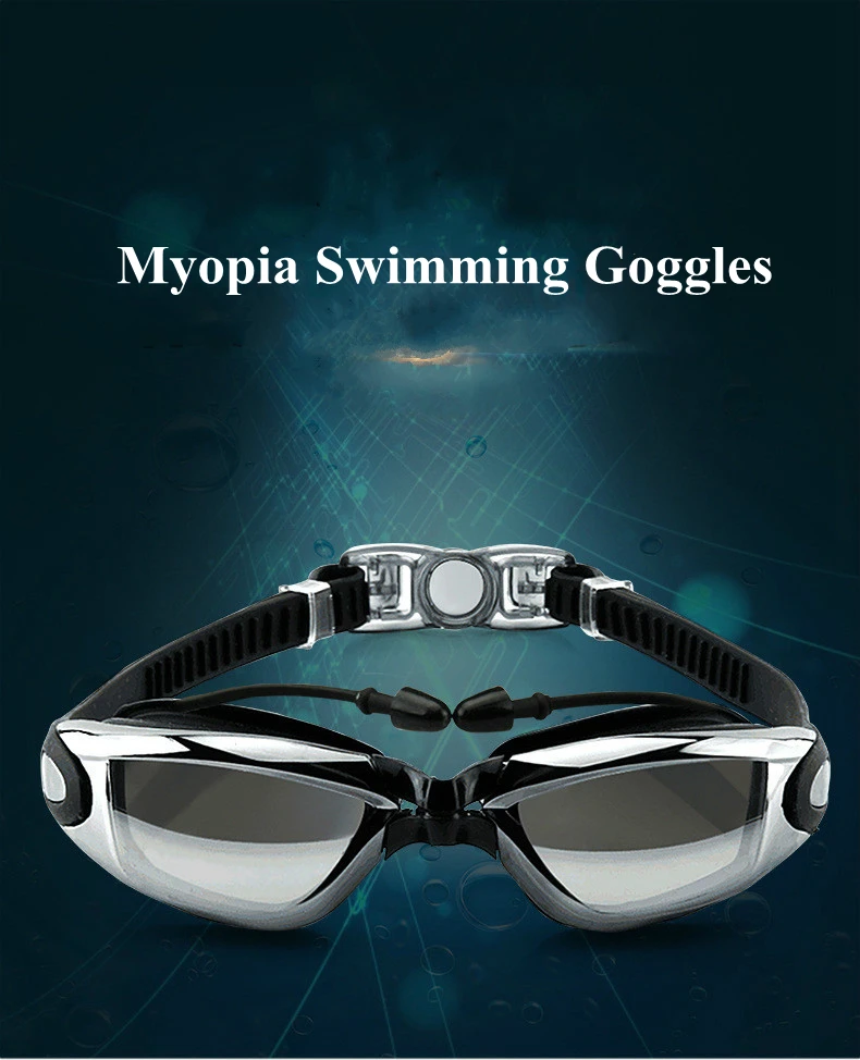 Gafas de natación Antiniebla gafas de natación con tapón de silicona