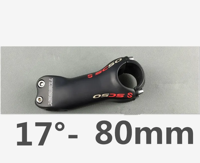 TOSEEK SC50 полностью из углеродного волокна, велосипедный вынос руля Горный Дорожный велосипедный вынос руля 6/17 градусов 31,8*70/80/90/100/110/120/130 мм велосипед Запчасти - Цвет: 17 angle-80mm